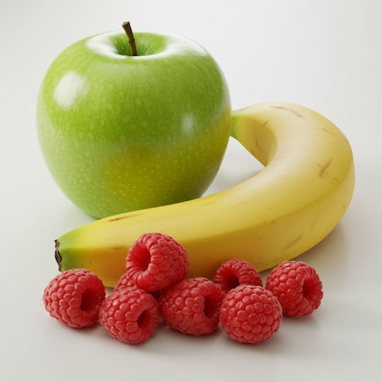 MOGLi Frucht-Gemüse-Püree mit Geschmack Apfel-Banane & Himbeere 100gr für 12+ Monate