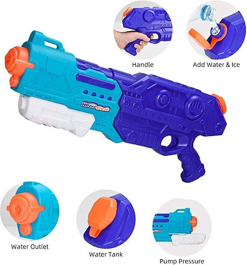 Pistoale de Jucărie pentru Copii 1500 Ml Tank Cu Mână de Transport Piscină Plajă Flippy 3 Ani+ Albastru Navy Lungime 44 Cm
