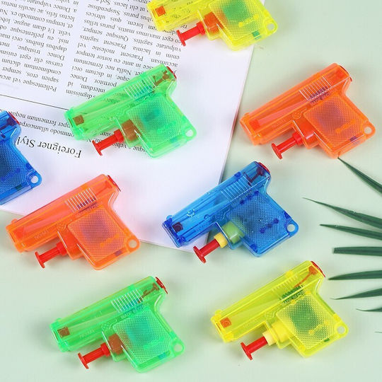 Set 4 Mini Water Pistols Flippy Summer Toys Kids 4 Random Transparent Colors