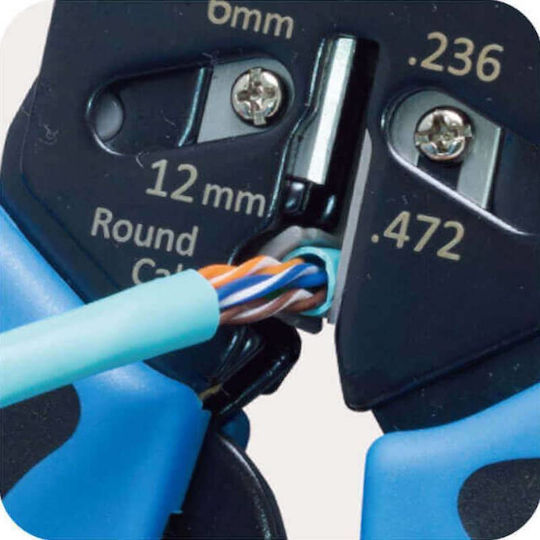 E Zy.Net Πρέσα Ακροδεκτών Δικτύου RJ12, RJ11, RJ45
