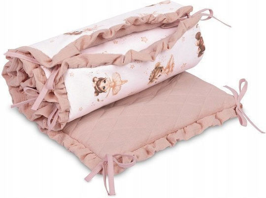 Sensillo Crib Bumpers Classic for the Crib Rails Pink