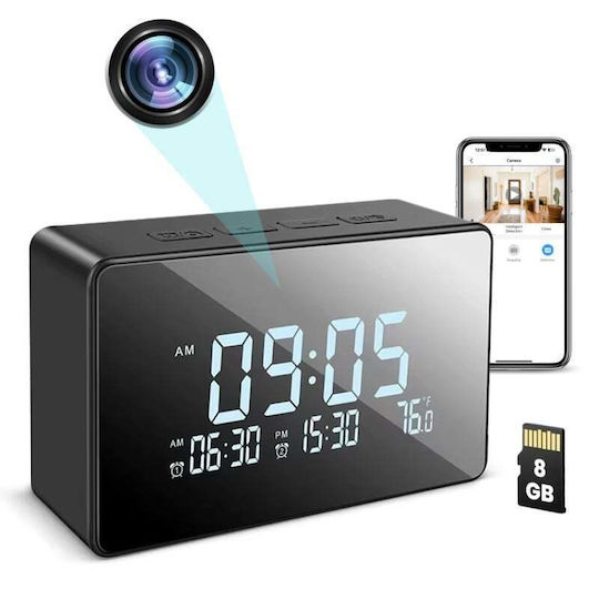 Cameră Ascunsă WiFi Ceas 1080p cu Slot pentru Card de Memorie
