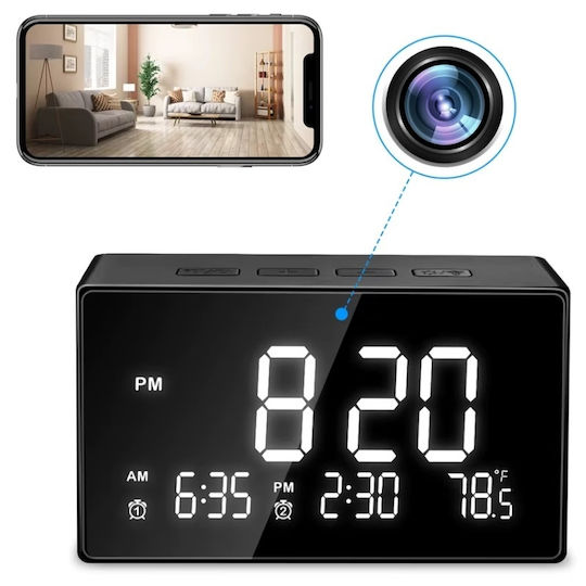 Cameră Ascunsă WiFi Ceas 1080p cu Slot pentru Card de Memorie