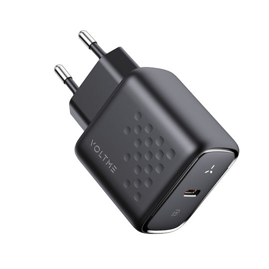 Voltme Φορτιστής Χωρίς Καλώδιο GaN με Θύρα USB-C 67W Power Delivery / Quick Charge 3.0 Μαύρος (Revo)