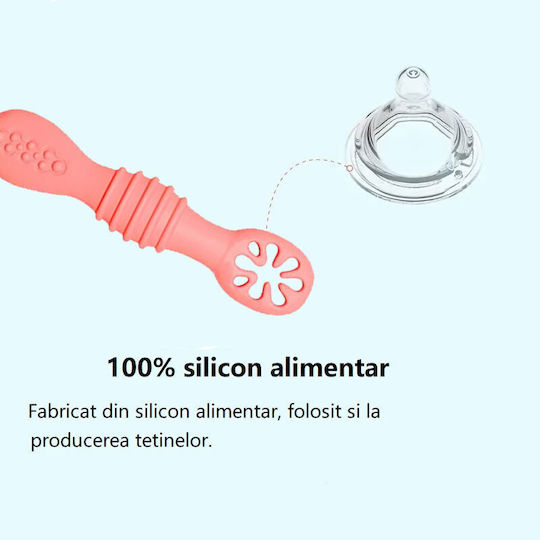 bebeLOGIC Linguriță pentru bebeluși din Silicon Roz