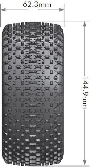 Louise Tires & Wheels T-pirate 1/8 Truggy Soft White 0-offset 2 Louise Rc World