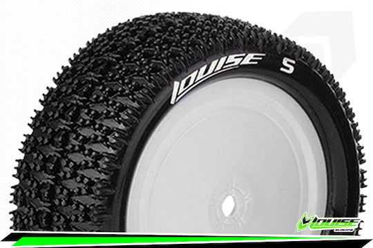 Louise Rc E-maglev 1-10 Buggy Tire Set Mounted Soft White Wheels Hex 12mm 4WD Front L-3174SWKF RC Vehicles Spare Parts