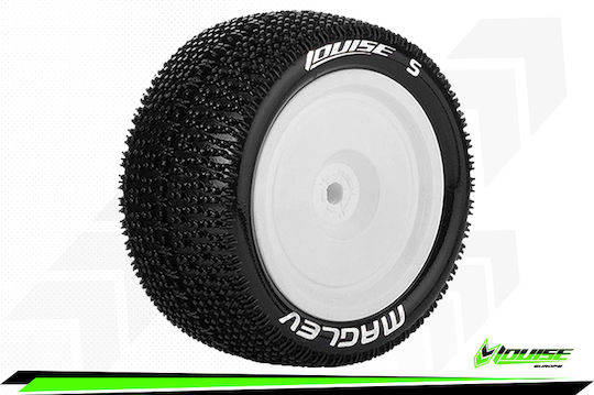 Louise Rc E-maglev 1-10 Buggy Tire Set Mounted Soft White Wheels Hex 12mm 4wd Rear L-t3176swkr Louise Rc World