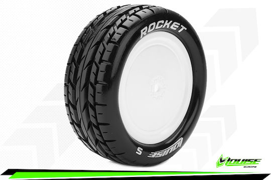 Louise Rc E-rocket 1-10 Buggy Tire Set Mounted Soft White Wheels Hex 12mm 4wd Front L-t3186swkf Louise Rc World