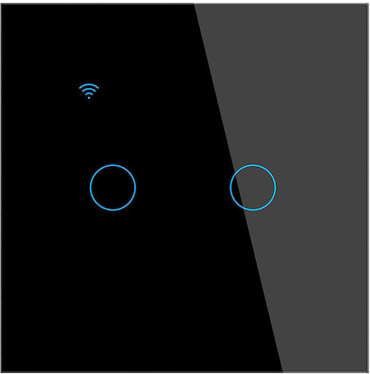 Încastrat Comutator de Perete Wi-Fi cu Cadru Negru