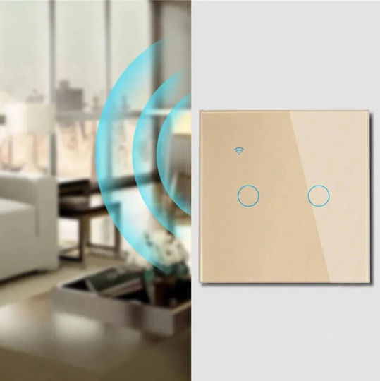 Comutator de Perete Wi-Fi Auriu