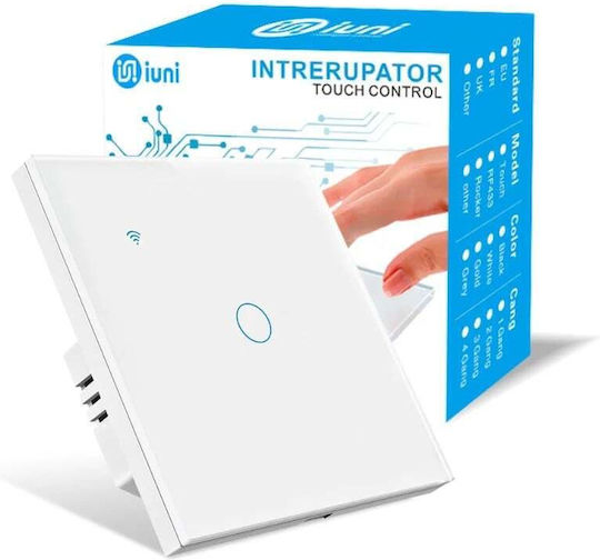 Comutator de Perete Wi-Fi Alb