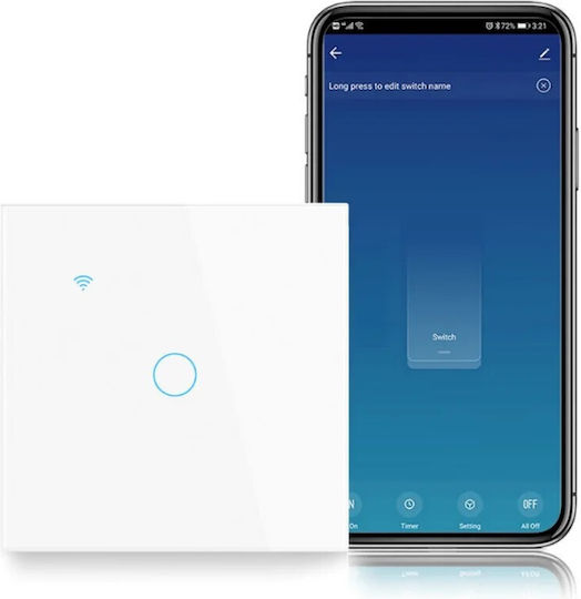 Comutator de Perete Wi-Fi Alb