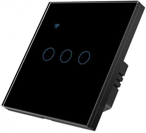 Încastrat Comutator de Perete Wi-Fi Negru