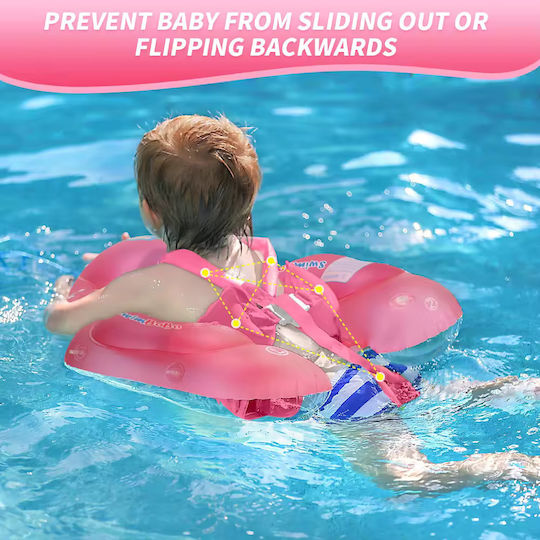 bebeLOGIC Schwimmtrainer Swimtrainer mit Sonnenschutz Rosa