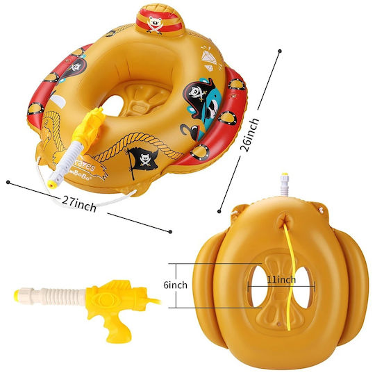 Accesorii de Înot pentru Copii Bebeluși Jucării Amuzante pentru Piscină Pistol cu Apă Personaje Pirați Vârste 1-5 Bebelogic