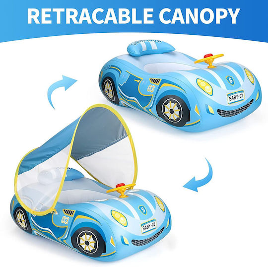 Inflatable Car Sunshade Babies Children Blue Suitable Ages 1-4 Bebelogic