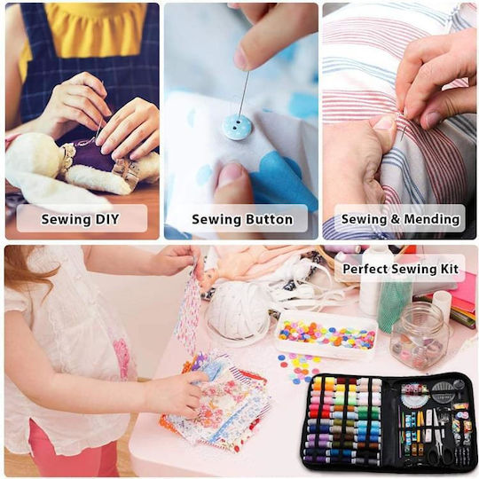Premium Sewing Set 226 Pieces Thread Spools Carrying Bag Scissors Thread Needles Accessories Onuvio