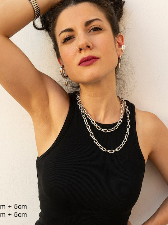 Theodora's Jewellery Αλυσίδα Λαιμού από Ατσάλι Theodora's Jewellery Αλυσίδα Λαιμού από Ατσάλι