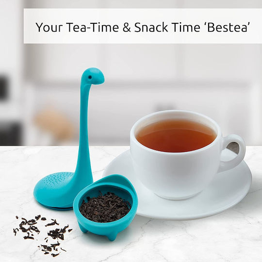 Infuzor pentru Ceai cu Frunze Libere Baby Nessie Silicon Albastru Medilogic