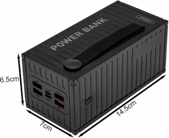 Andowl Q-CD6500 Power Bank 68000mAh 30W with 4 USB-A Ports Quick Charge 3.0 Black