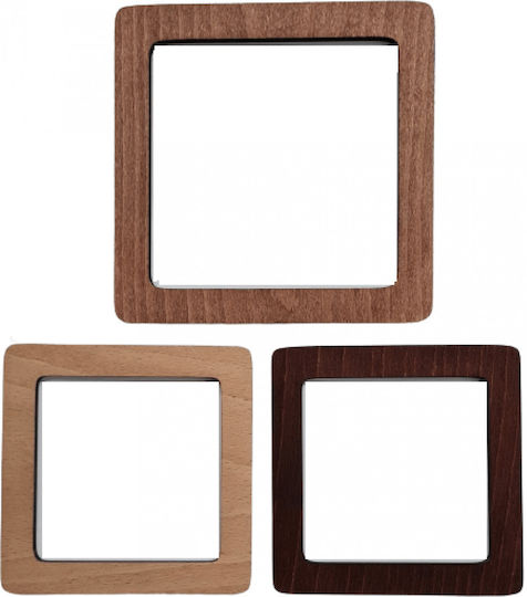 Mâner de geantă pătrat din lemn natural 21,5x21,5cm 2 buc