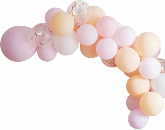 Rosa Ballongirlanden-Set