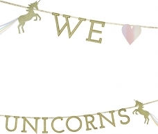 Unicorn Garland We Heart Unicorns 3m 1pc