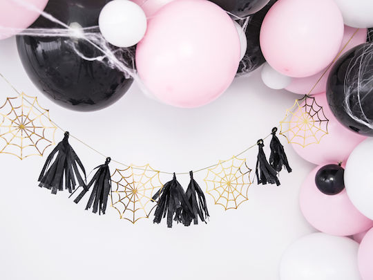 Spider Web Garland with Tassels Halloween