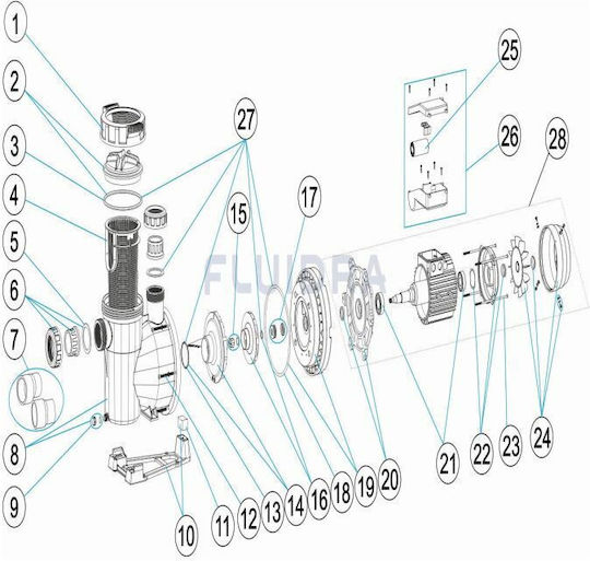 Frontflansch-Elektromotor 4405010607 Astralpool