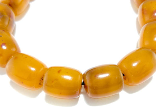 Resin Worry Beads with 33 Beads With Pieces Orange