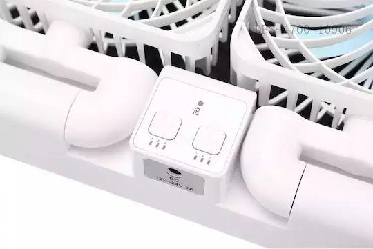 Portable Car Fan System Solar Panel OEM 888 – White