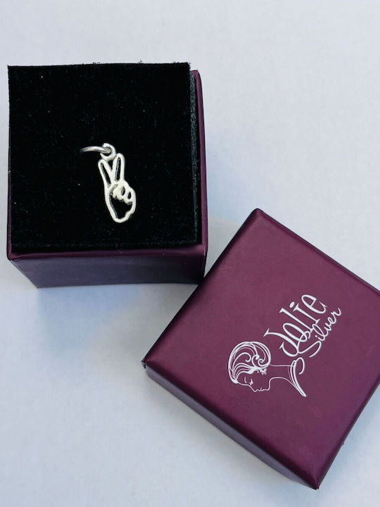 Colier Jolie Argint 925 Argint Semn de Pace Design 19 X 16 Mm 0.9 G