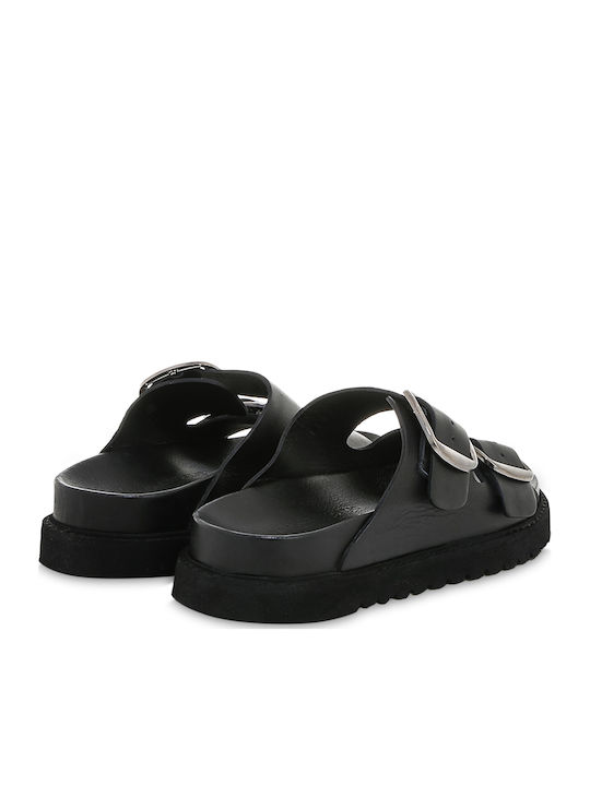 Sandale Casual Damă din Piele Negru
