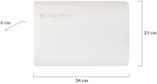 Kikka Boo Βρεφικό Μαξιλάρι Ύπνου Memory Foam Ventilated White Velvet 25x34εκ.