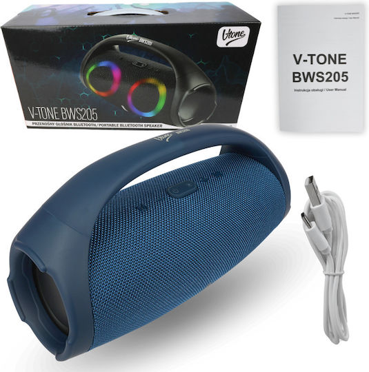 V-tone BWS205 Bluetooth високоговорител с радио Син
