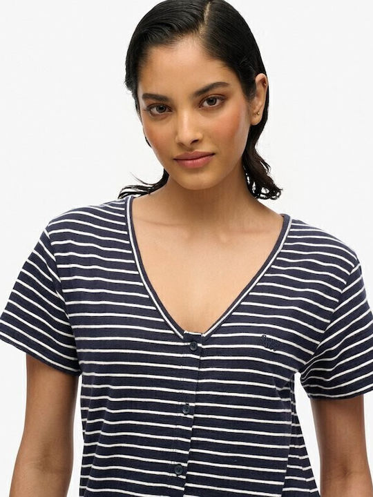 D2 Summer Midi Dress Dark Blue