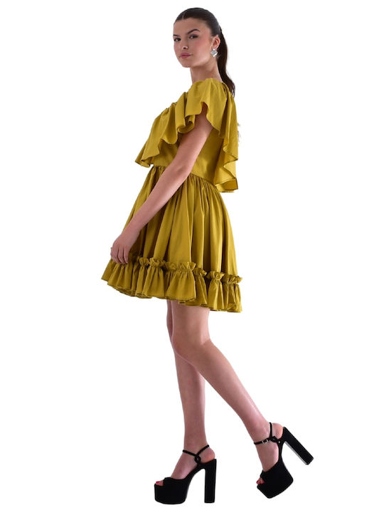 Hochzeits - Taufkleid Gelbes