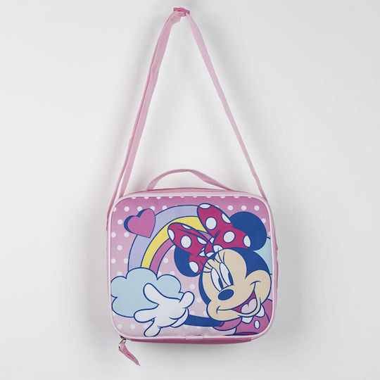 Disney Minnie Σχολικό Ισοθερμικό Τσαντάκι Φαγητού Χειρός Ροζ Minnie 21x8x22cm