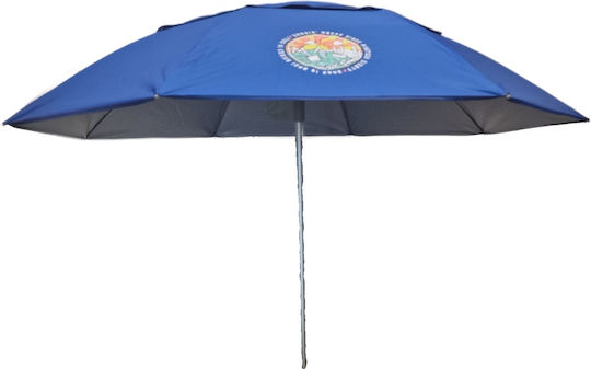 Maui & Sons Maui & Sons Strandsonnenschirm Aluminium Durchmesser 1.7m mit UV Schutz und Strand Sonnenschirm Blau