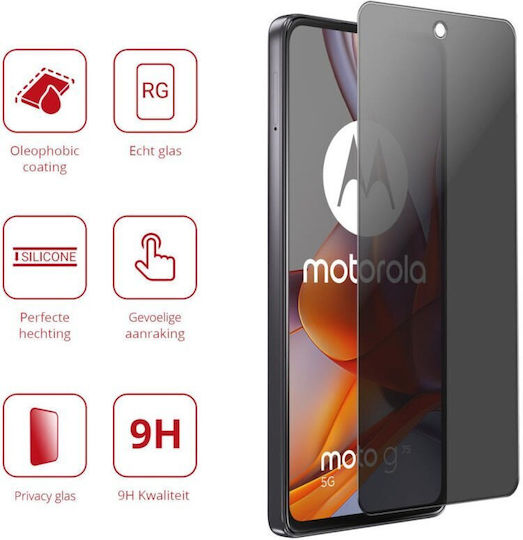Rosso 2.5D Privacy Tempered Glass Μαύρο (Moto G75)