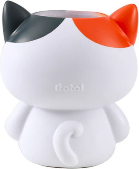 I-total Orange Cat Pencil Holder 11.5cm Xl3014