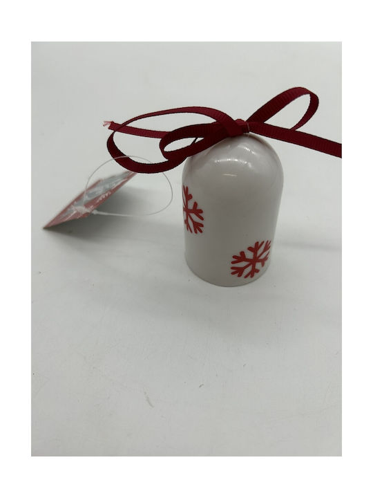 Hanging Bell Ornament Plastic White