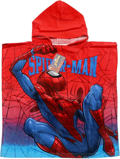 Poncho Junge Spiderman-ye18268-rot