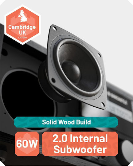 Majority Ηχοσύστημα 2.0 Oakcastle 1000002848 60W με CD Player και Bluetooth