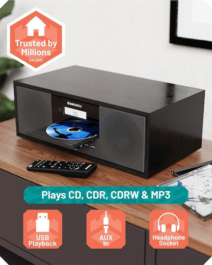 Majority Ηχοσύστημα 2.0 Oakcastle 1000002848 60W με CD Player και Bluetooth
