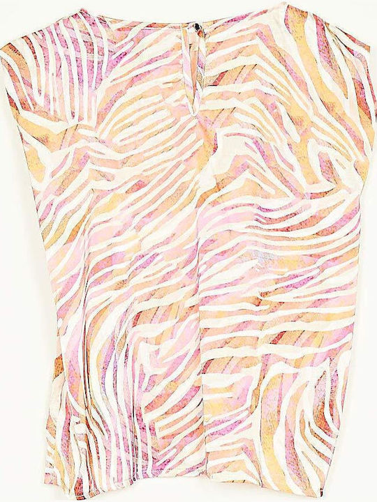 Damen Bluse Satin mit U-Boot-Ausschnitt Gelb