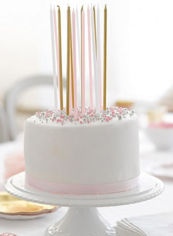 Tall Birthday Cake Candles 16pcs