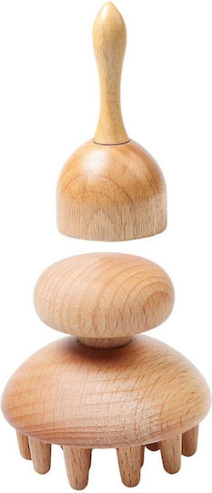 Ξύλινα Εργαλεία Μασάζ Μαδεροθεραπεία Wood Therapy Massage Set 4τμχ