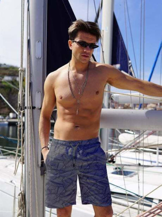 Long Men's Swimwear Shorts Gray